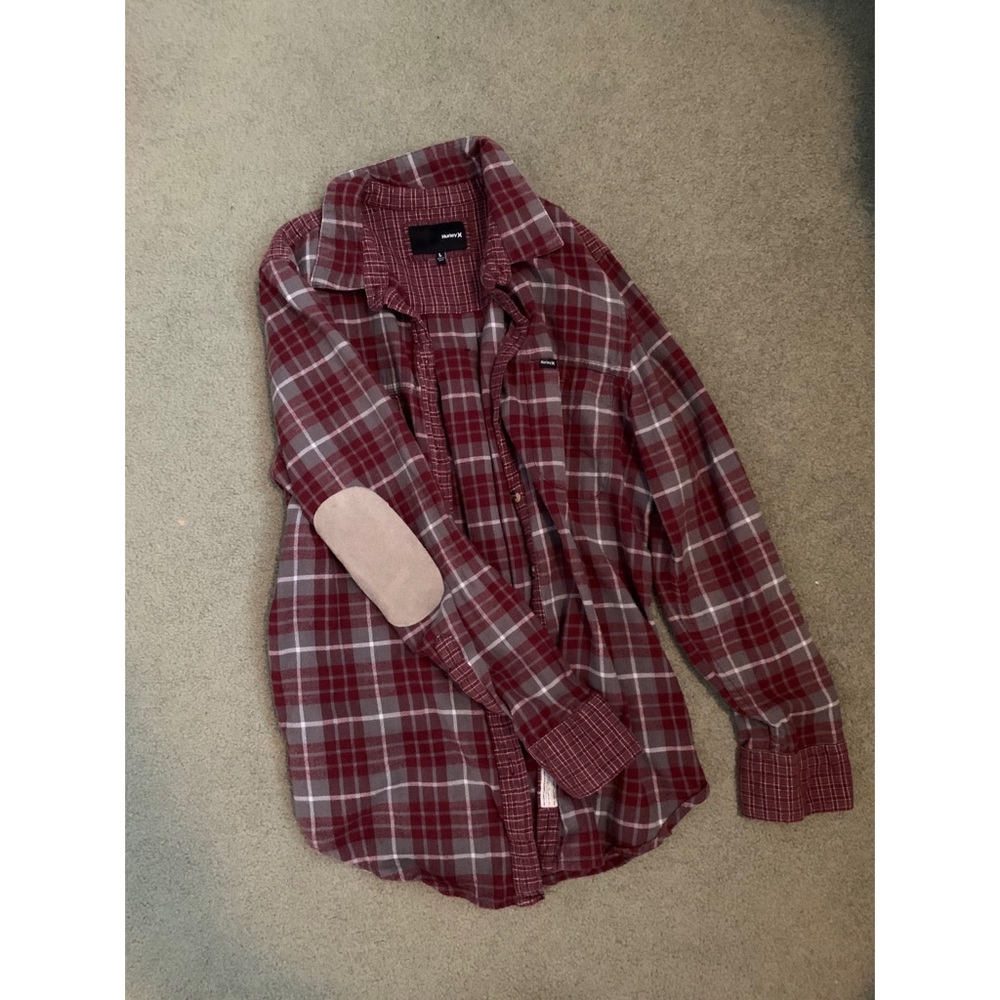 Hurley flannel with elbow patch